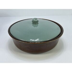 Vintage Red Wing Pottery Village Green Casserole Dish USA Marking 10" No Chips
